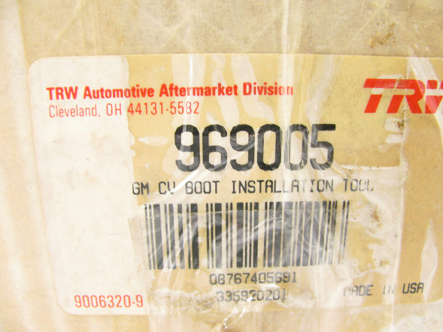 TRW 969005 CV Boot Installation Tool For GM Vehicles