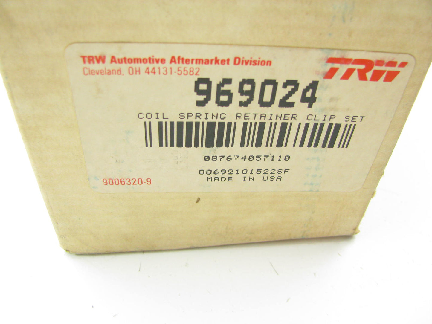 TRW 969024 Coil Spring Retaining Clips - 2 Large 5'' Clips & 2 Small 4-1/2'' Clips