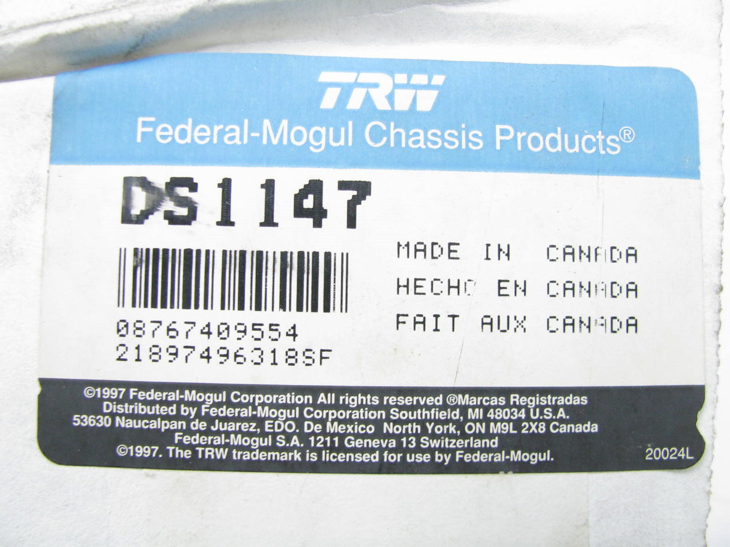 TRW DS1147 Front Suspension Track Bar - 84-90 Cherokee Wagoneer 86-90 Comanche