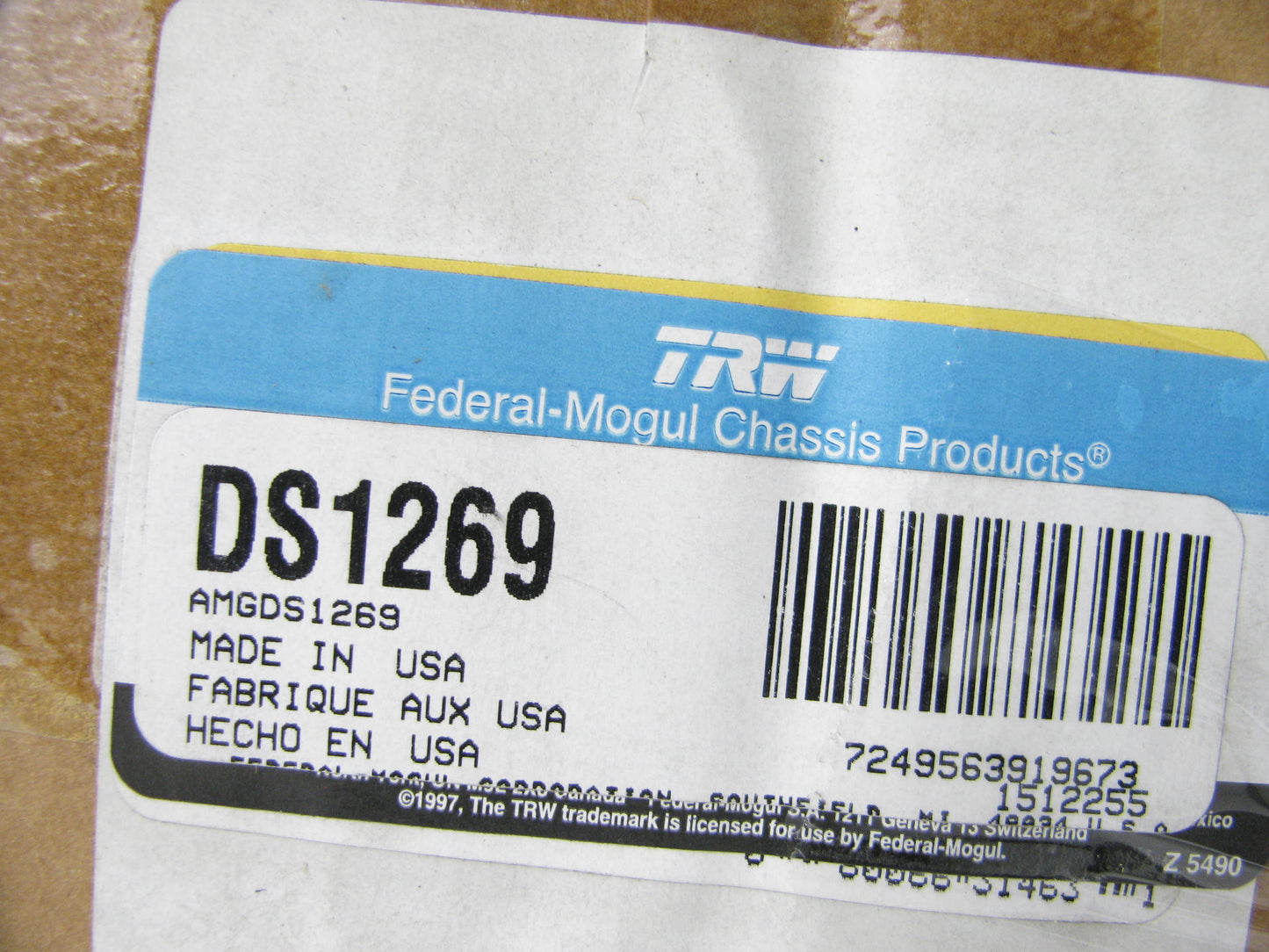 Vintage TRW DS1269 Drag Link - Ford 900 L Series Truck, 26.61 Inches C To C