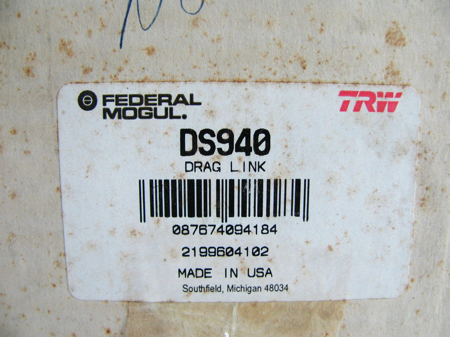 TRW DS940 Heavy Duty Drag Link - GMC Truck 2388953 13.44'' Center-To-Center Long