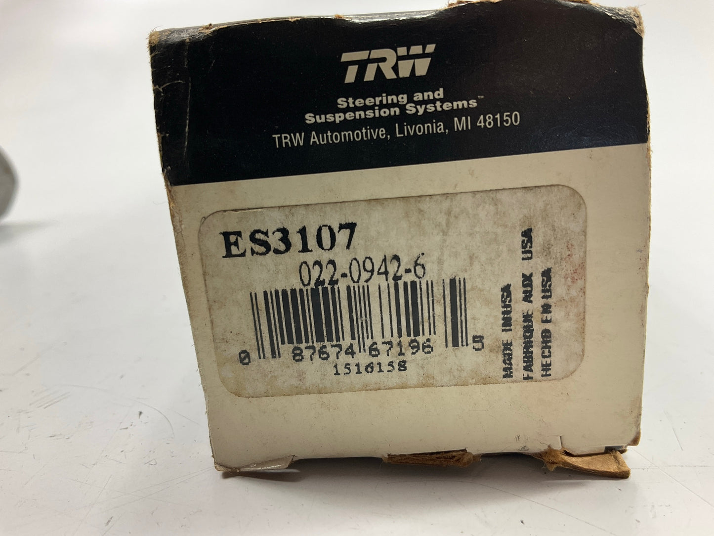 (2) TRW ES3107 Front Inner Steering Tie Rod End