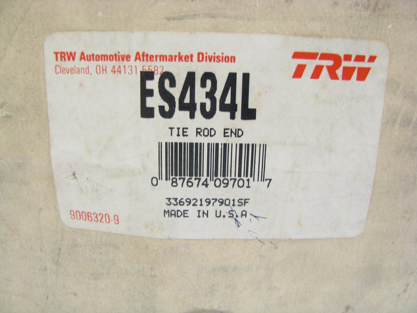 TRW ES434L Steering Drag Link End LH For Freightliner - L28SV5019A1