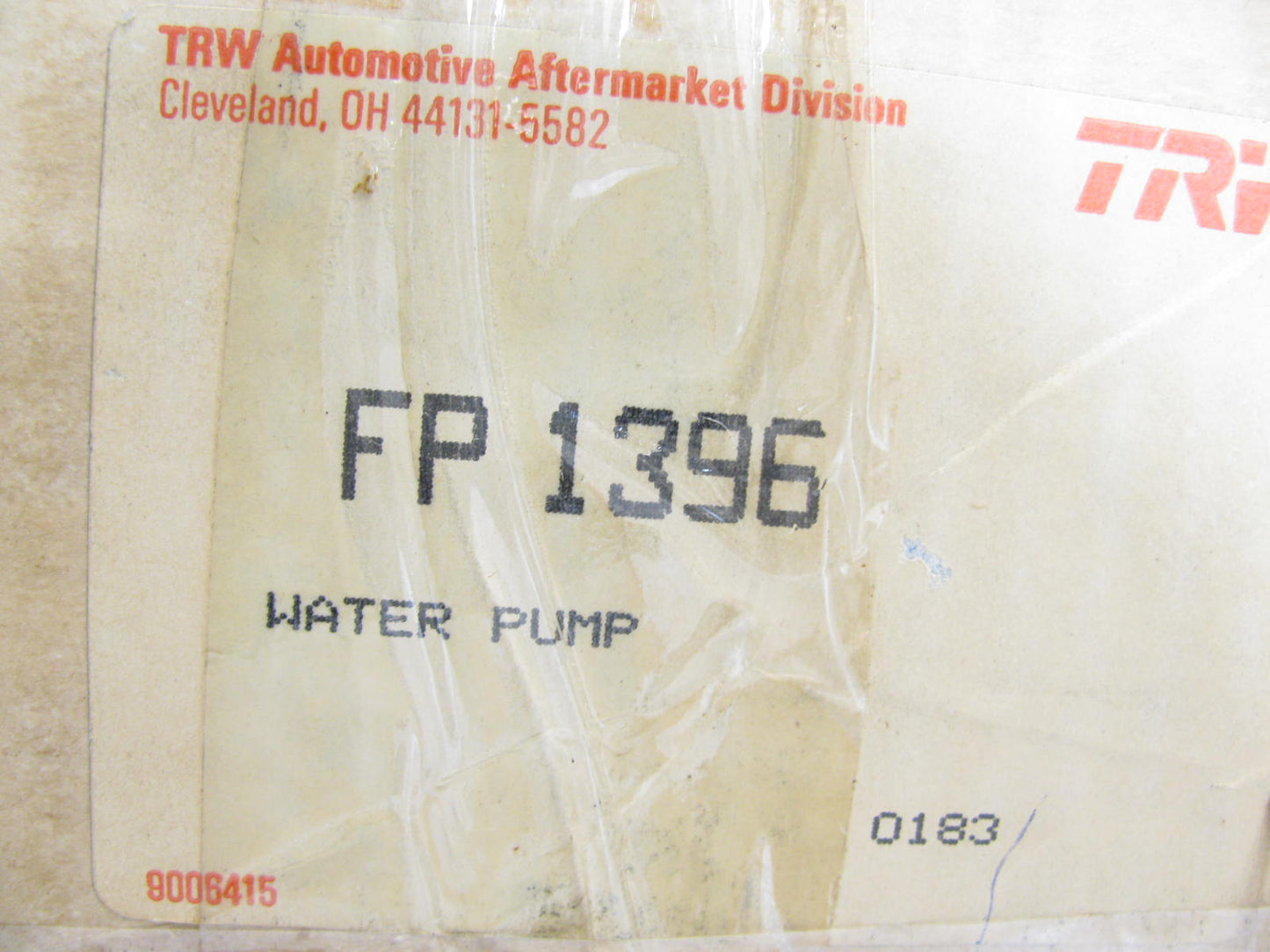 TRW FP1396 Water Pump 1966-1980 Chevrolet GMC Truck 40-90 Series 366 427 V8