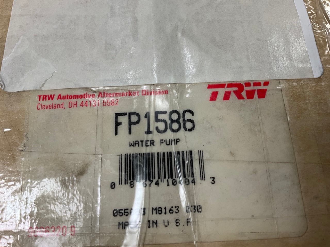 TRW FP1586 Engine Water Pump For 1972-1979 Subaru 1.3L 1.4L 1.6L H4