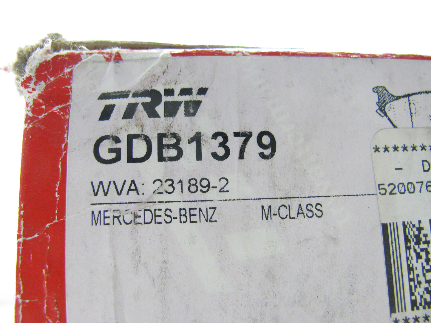 TRW GDB1379 Premium Rear Disc Brake Pad Set