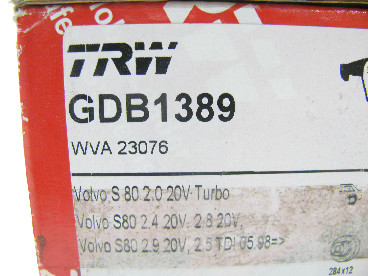 TRW GDB1389 Premium Disc Brake Pad Set, Rear