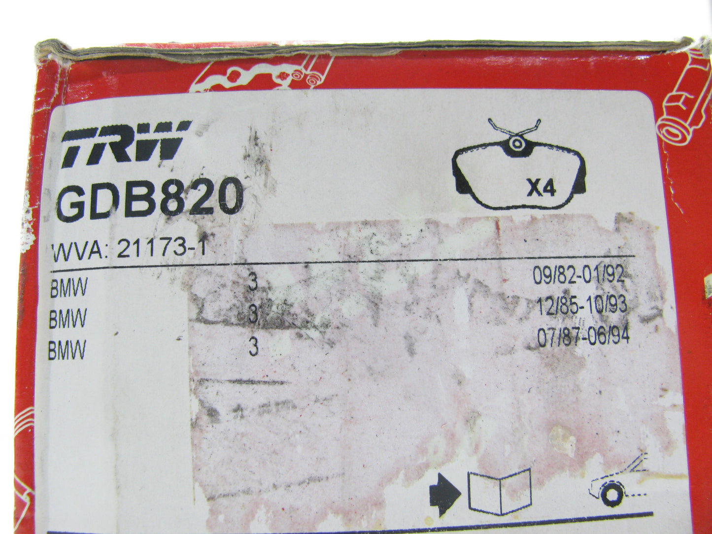 TRW GDB820 Front Premium Disc Brake Pad Set