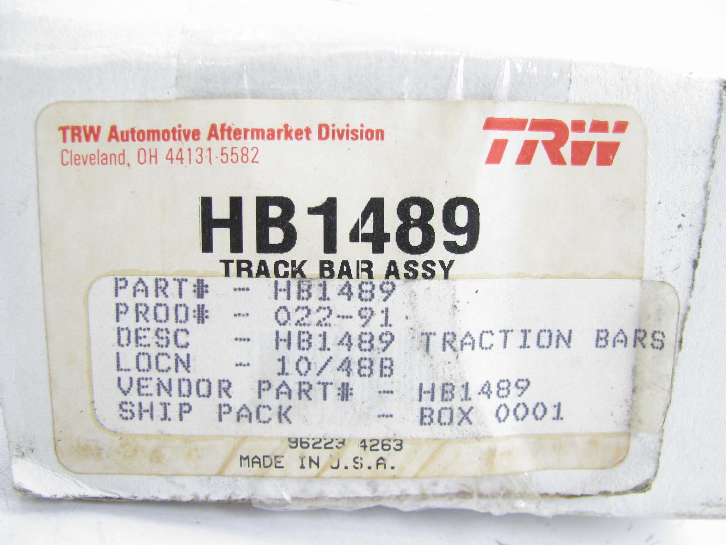 TRW HB1489 Suspension Track Bar - Rear