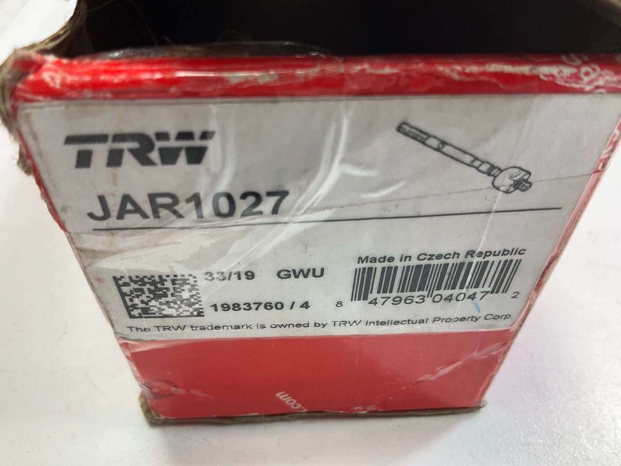 MISSING HARDWARE - TRW JAR1027 Front Inner Steering Tie Rod End