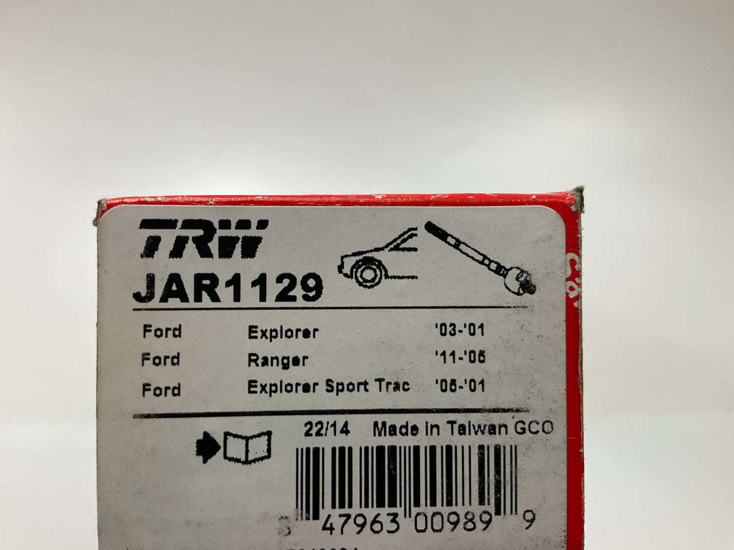 (2) TRW JAR1129 Front Inner Steering Tie Rod End For 2001-05 Explorer Sport Trac