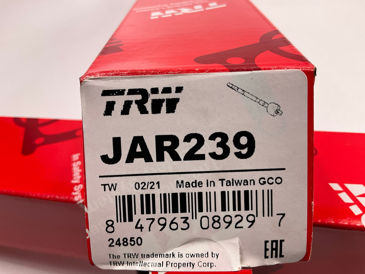 (2) TRW JAR239 Front Inner Steering Tie Rod Ends - 2007-2013 Suzuki SX4