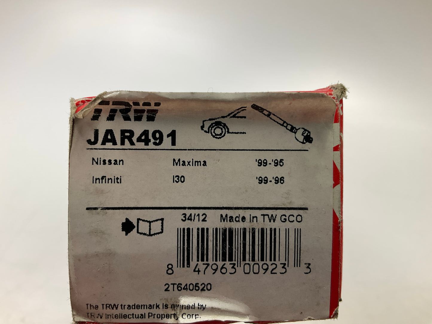 MISSING HARDWARE - TRW JAR491 Front Inner Steering Tie Rod End