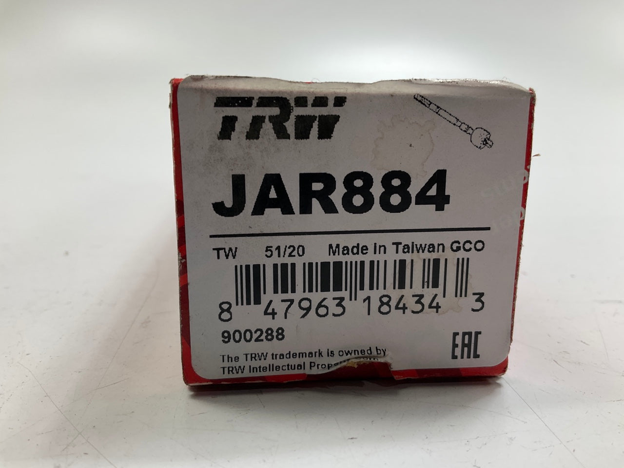 (2) TRW JAR884 Front Inner Steering Tie Rod End For 2006-2011 Kia Rio