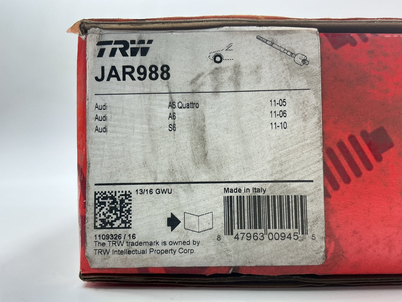 TRW JAR988 Front Inner Steering Tie Rod End