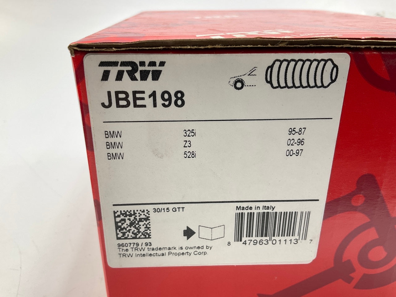 TRW JBE198 Steering Rack And Pinion Bellows Boot Kit