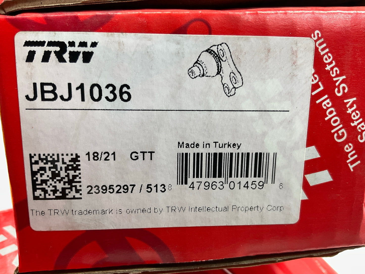(2) TRW JBJ1036 Front Upper Ball Joints - 1995-2002 Lincoln Town Car