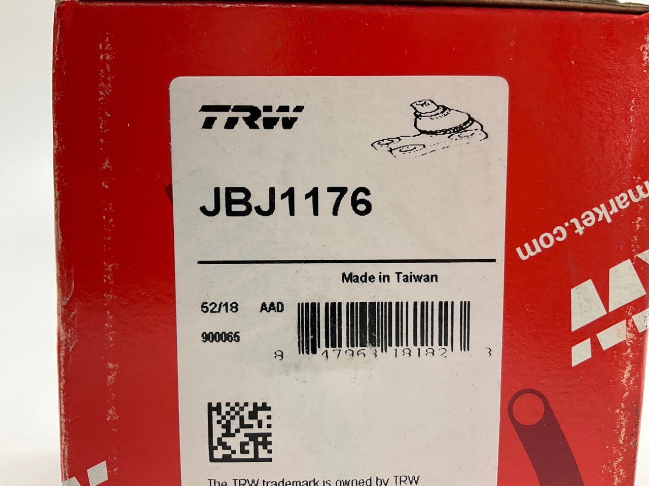 (2) TRW JBJ1176 Suspension Ball Joint, Front Lower