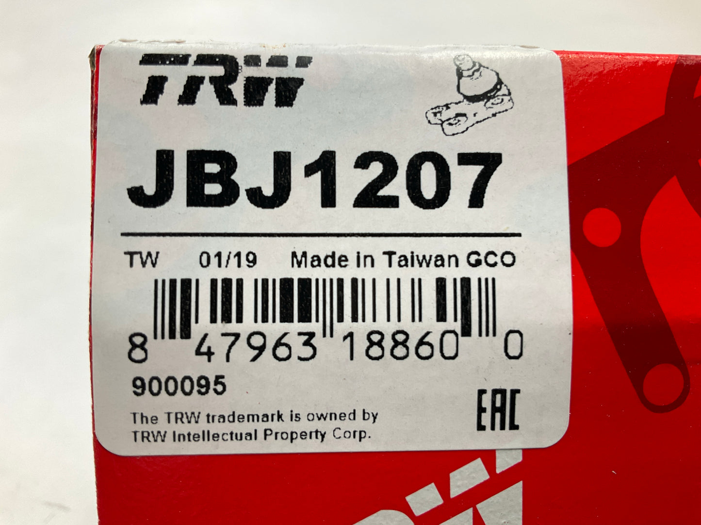 (2) TRW JBJ1207 Front Lower Ball Joint For 2002-10 Ram 1500, 08-13 Ram 2500 3500