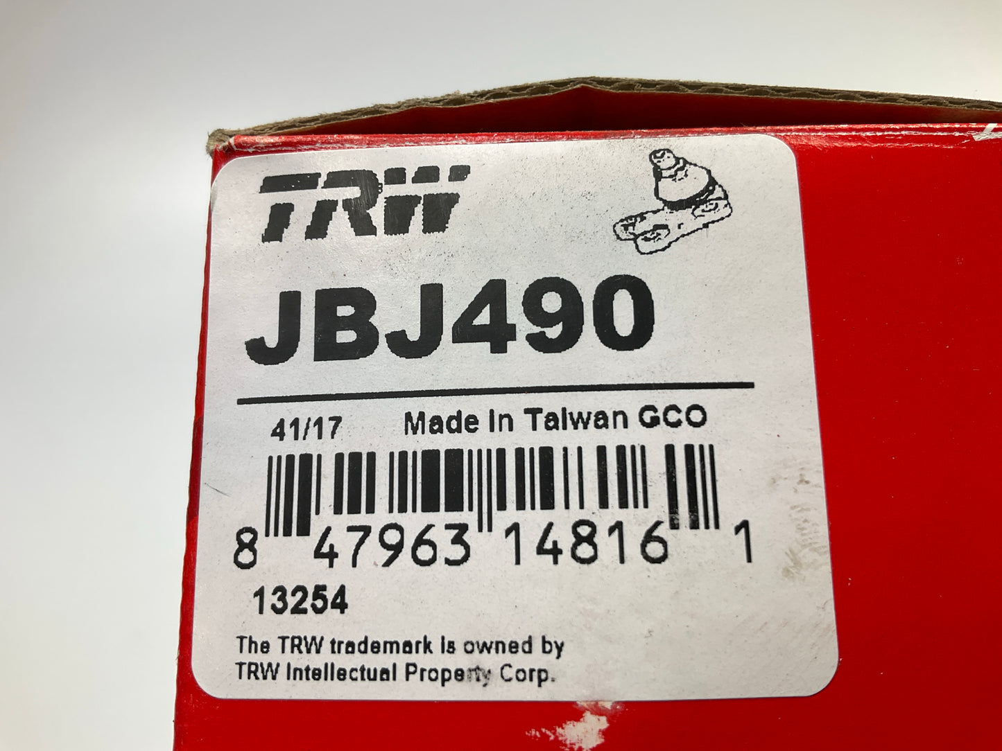 TRW JBJ490 Adjustable Suspension Ball Joint, Front Upper