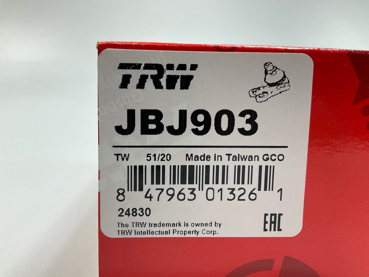 (2) TRW JBJ903 Suspension Ball Joint, Front Lower