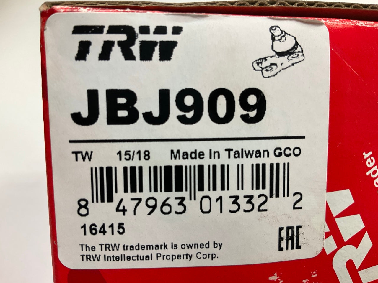 (2) TRW JBJ909 Front Lower Ball Joint For 2000-2001 Dodge Ram 1500 4WD 4X4 ONLY