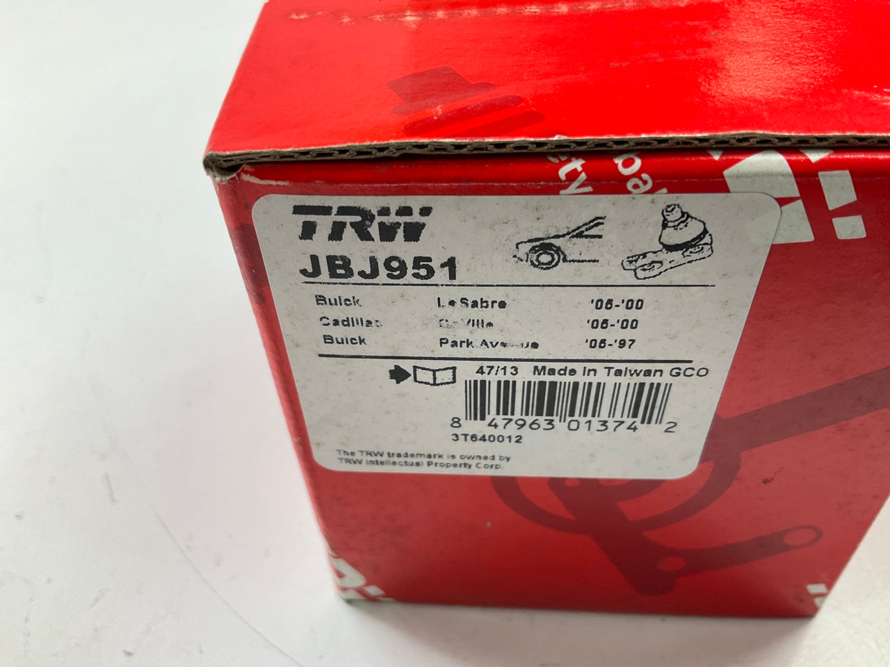 (2) TRW JBJ951 Front Lower Suspension Ball Joint