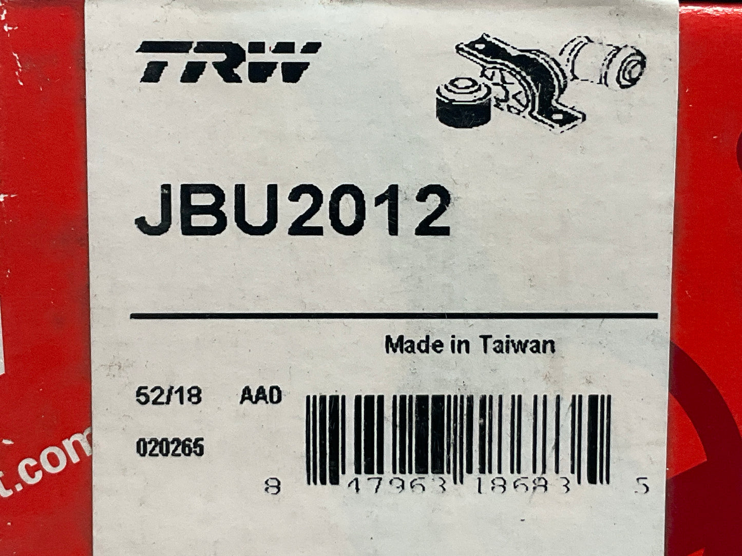 TRW JBU2012 Rear Lower Suspension Control Arm Bushing