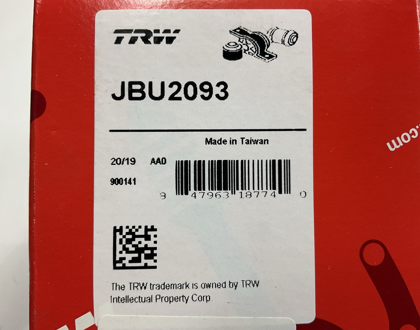 TRW JBU2093 Rear Stabilizer Sway Bar Bushing Kit For 1995-99 Mitsubishi Montero