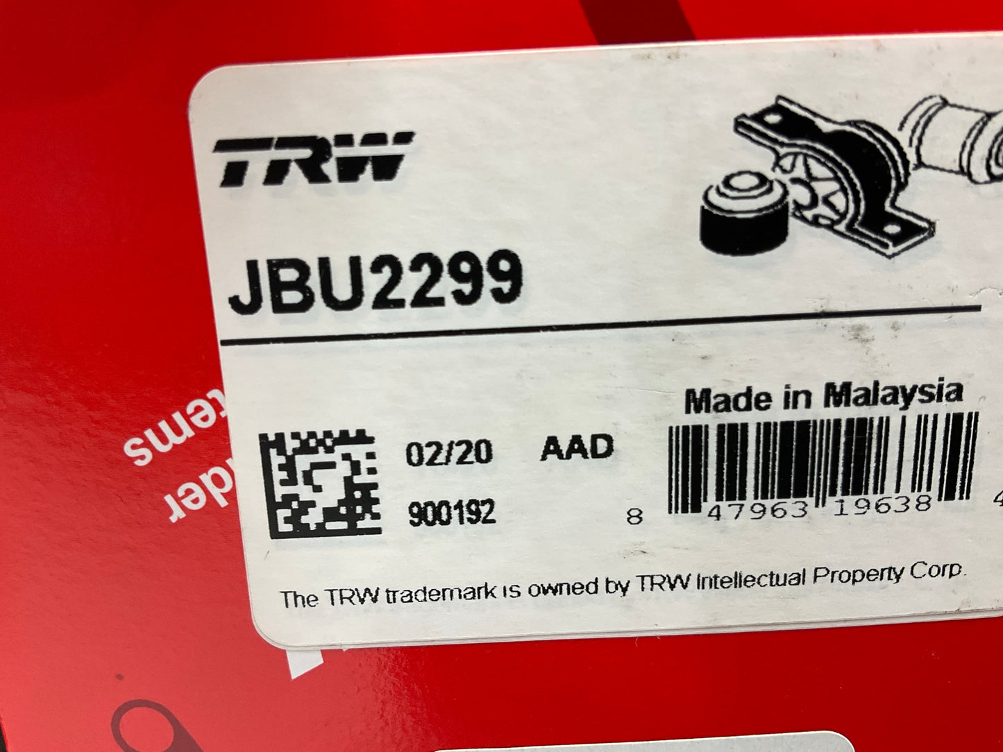 TRW JBU2299 Front Stabilizer Sway Bar Bushing Kit For 2009-2014 Nissan Cube