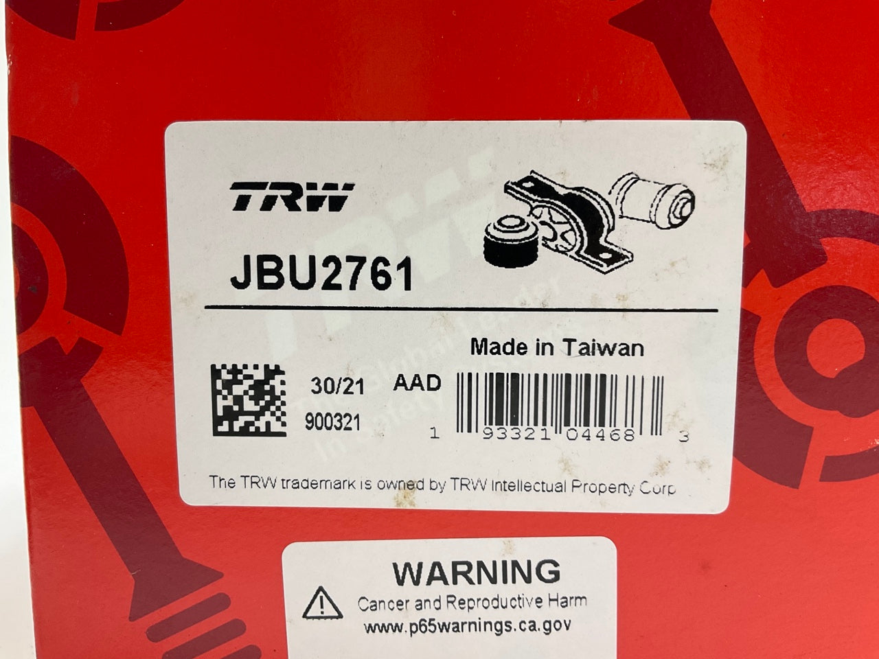 TRW JBU2761 Front Suspension Stabilizer Sway Bar Bushing Kit