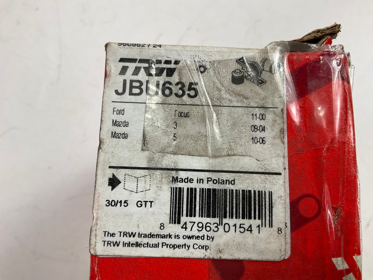 (2) TRW JBU635 Rear Suspension Control Arm Bushing