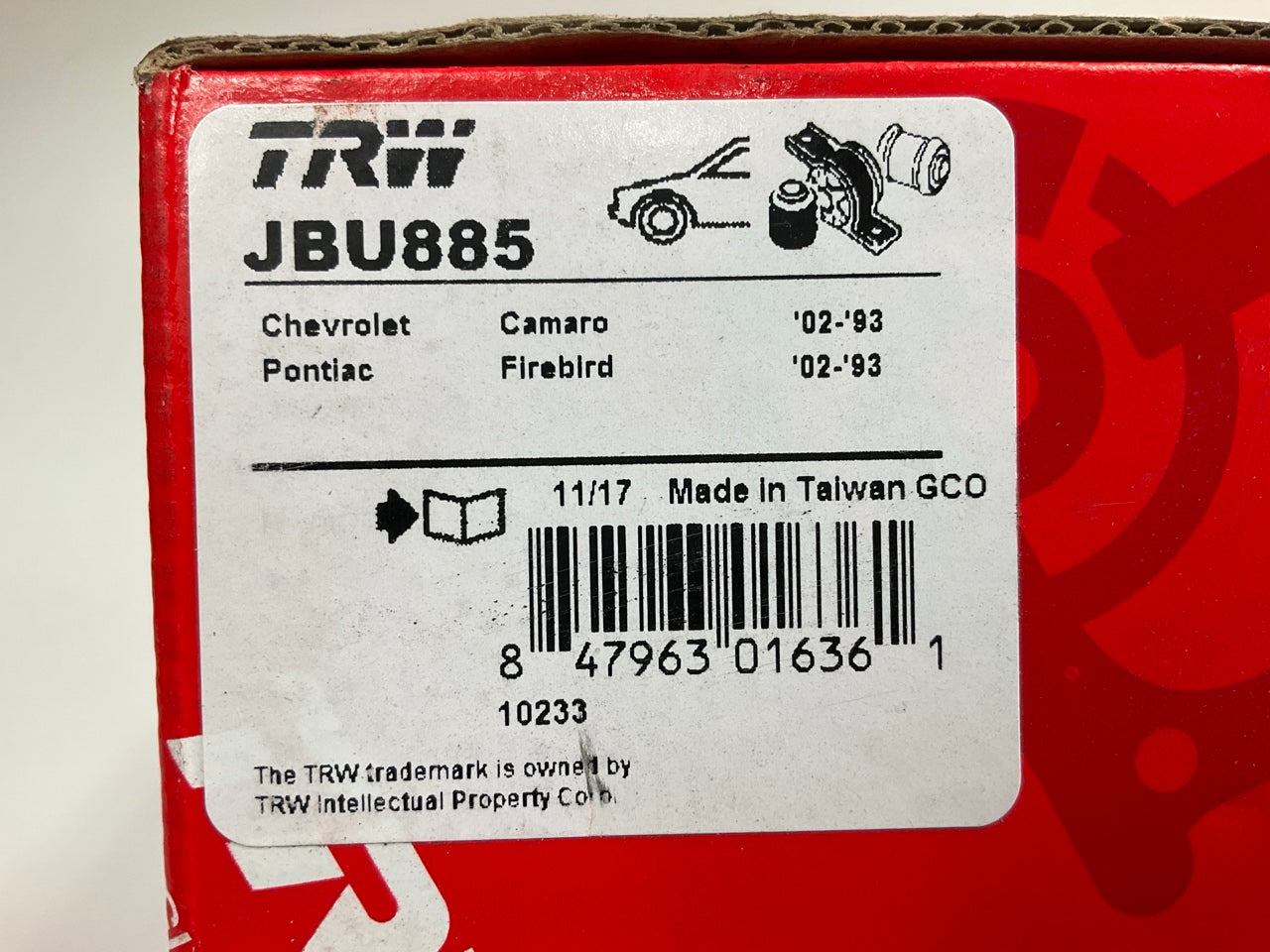 (2) TRW JBU885 Front Lower Suspension Control Arm Bushing Kit