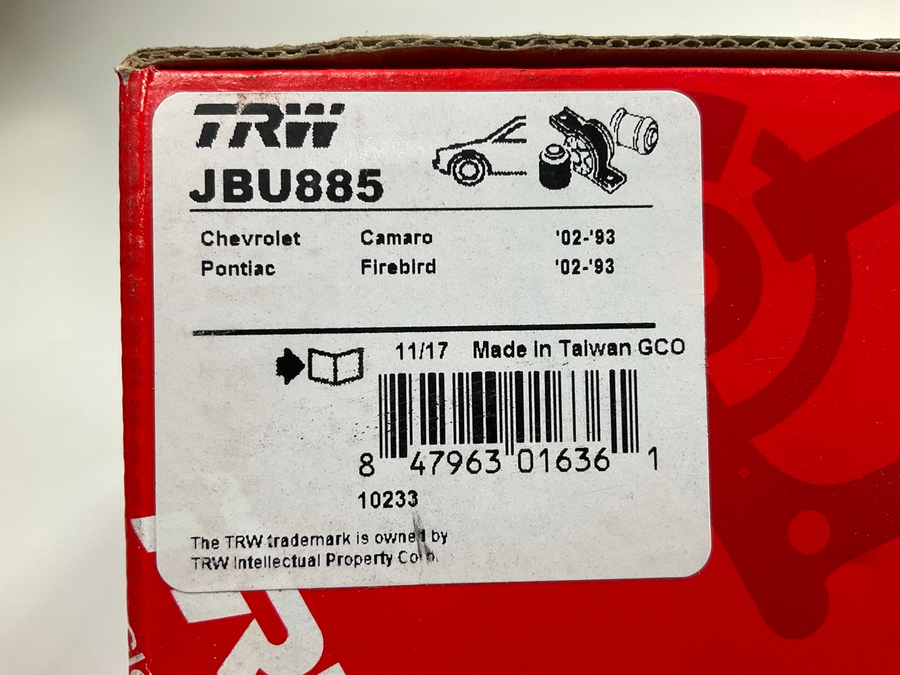 TRW JBU885 Front Lower Suspension Control Arm Bushing Kit