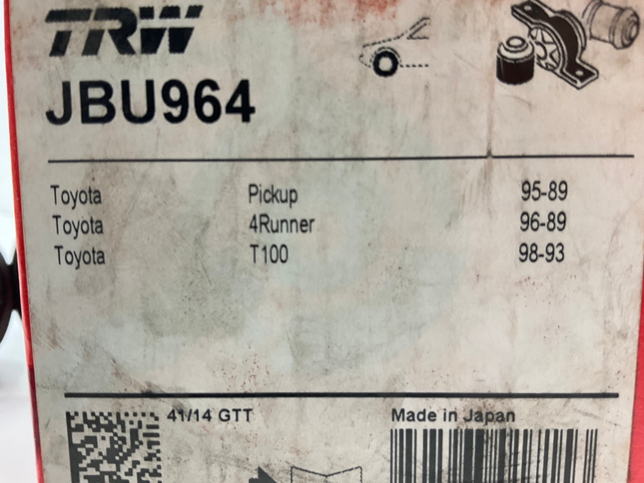 TRW JBU964 Front Upper Suspension Control Arm Bushing Kit