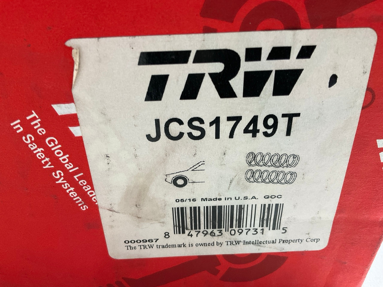 TRW JCS1749T Front Coil Springs For 1995-1998 Ford Windstar