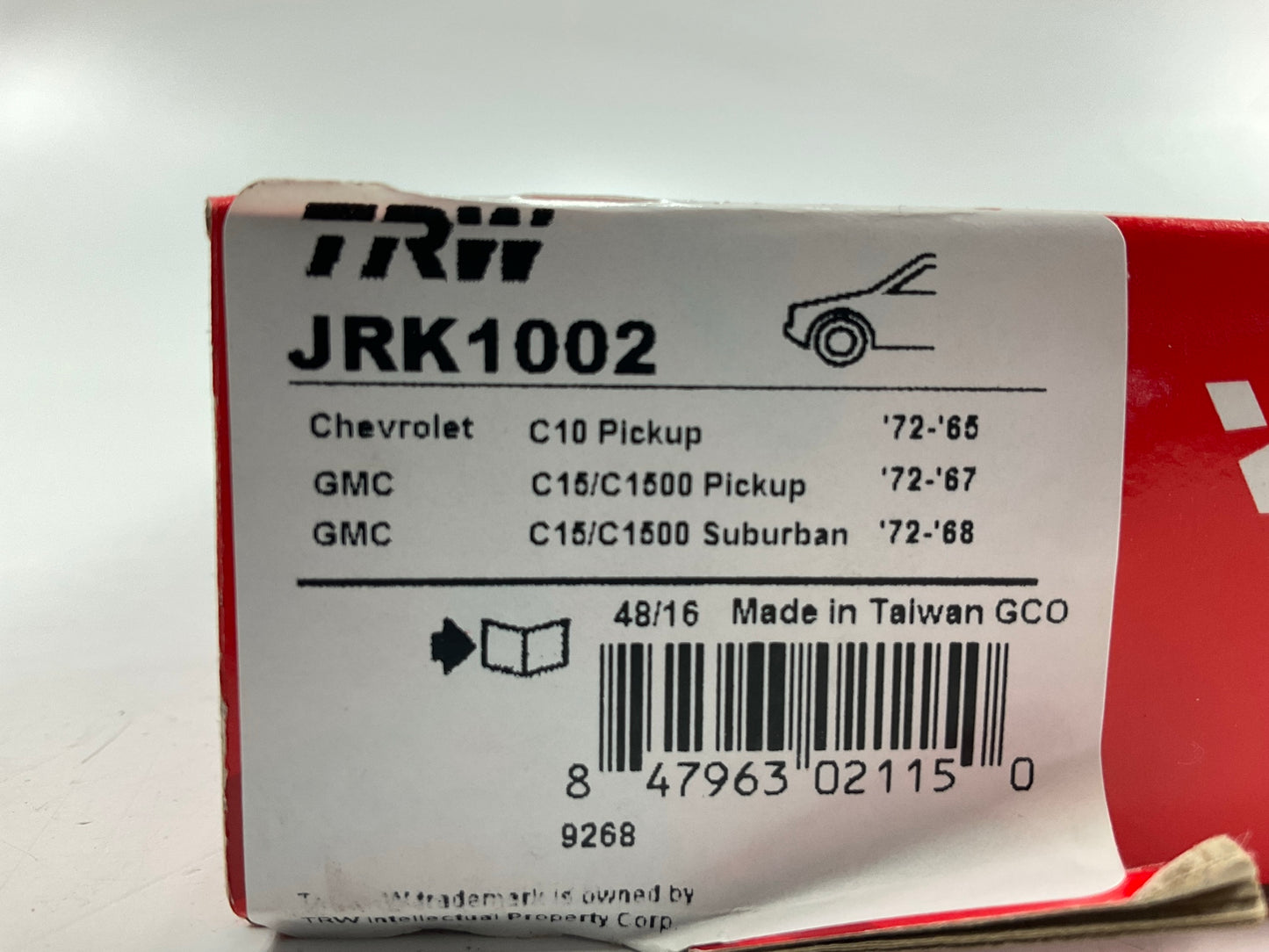 TRW JRK1002 Front Upper Control Arm Shaft Kit