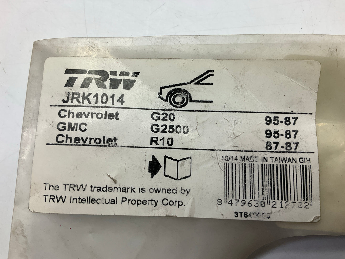 TRW JRK1014 Suspension Control Arm Shaft Kit, Front Upper
