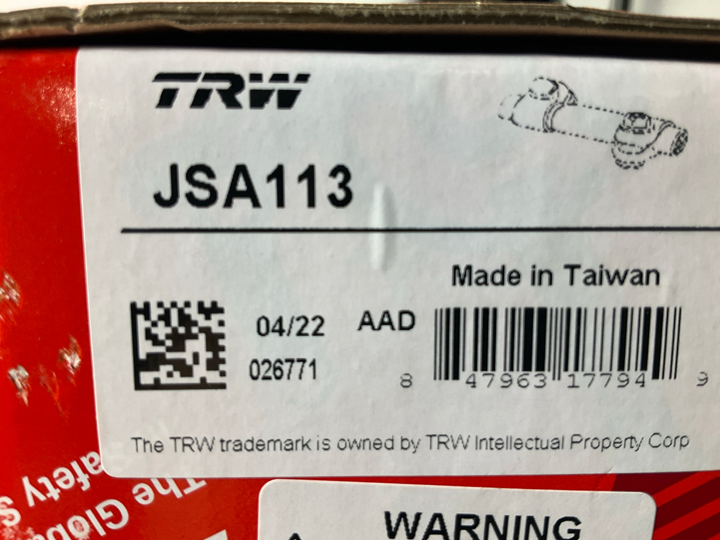 TRW JSA113 Steering Tie Rod End Adjusting Sleeve 2005-2022 Ford F-250 F-350 4WD