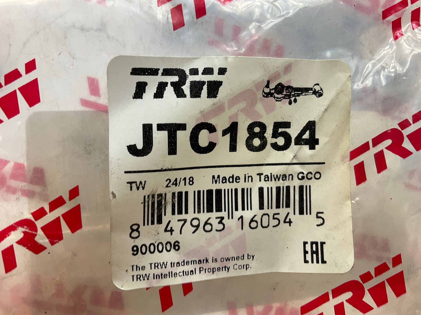 TRW JTC1854 Suspension Control Arm And Ball Joint Assembly, Front Right Lower
