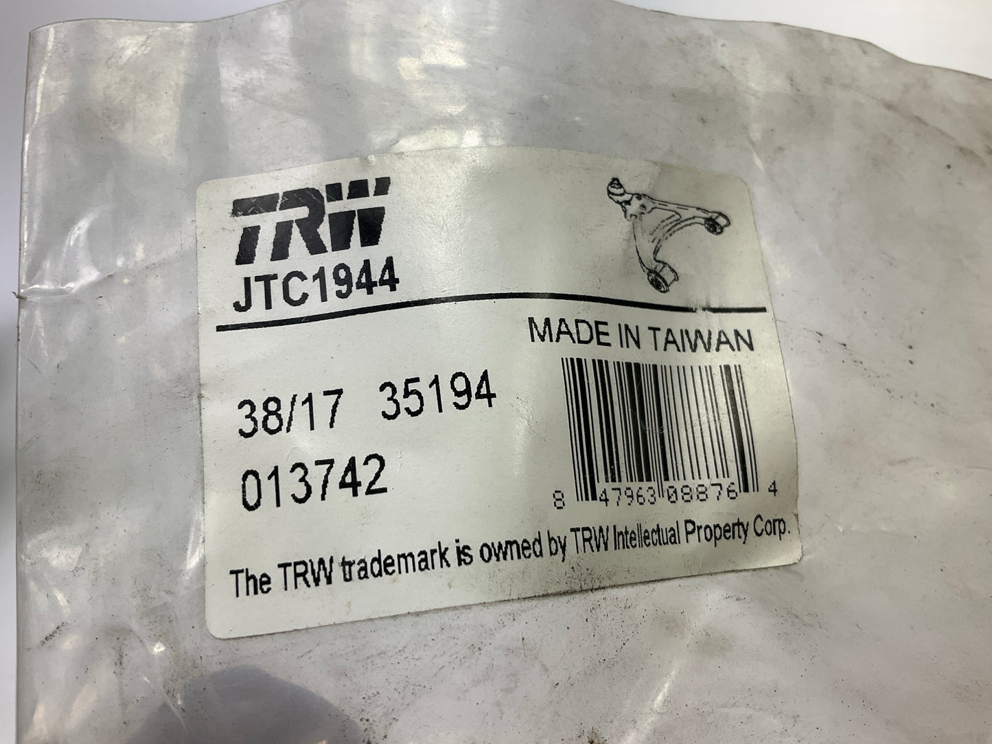 TRW JTC1944 Front Left Lower Control Arm + Ball Joint For 99-02 Quest, Villager
