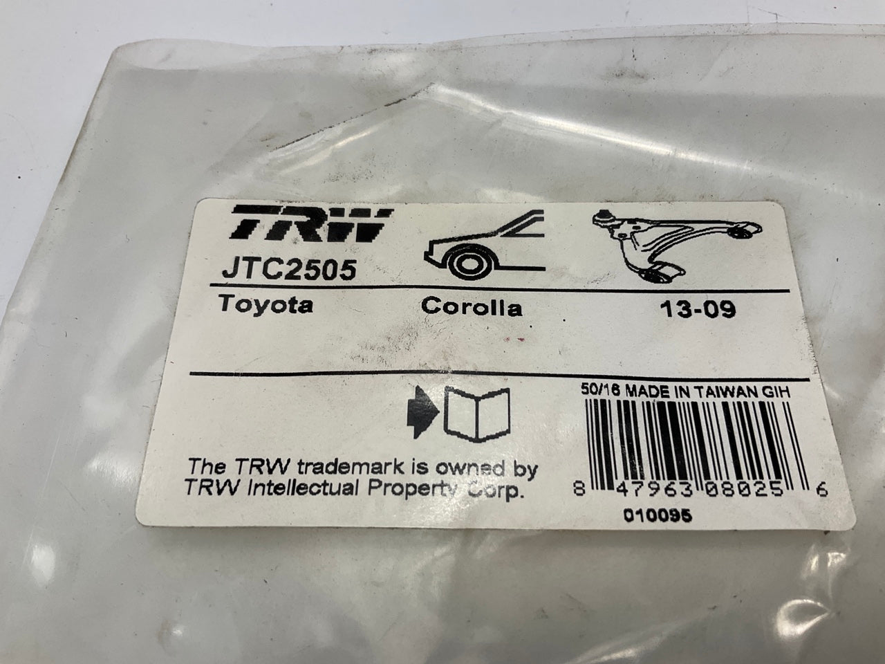 TRW JTC2505 Front Left Lower Suspension Control Arm For 2009-2013 Toyota Matrix