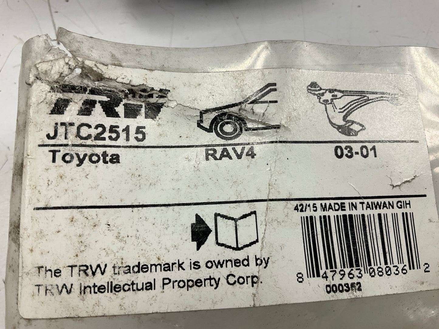 TRW JTC2515 Front Left Lower Control Arm For 2004-2005 Toyota RAV4
