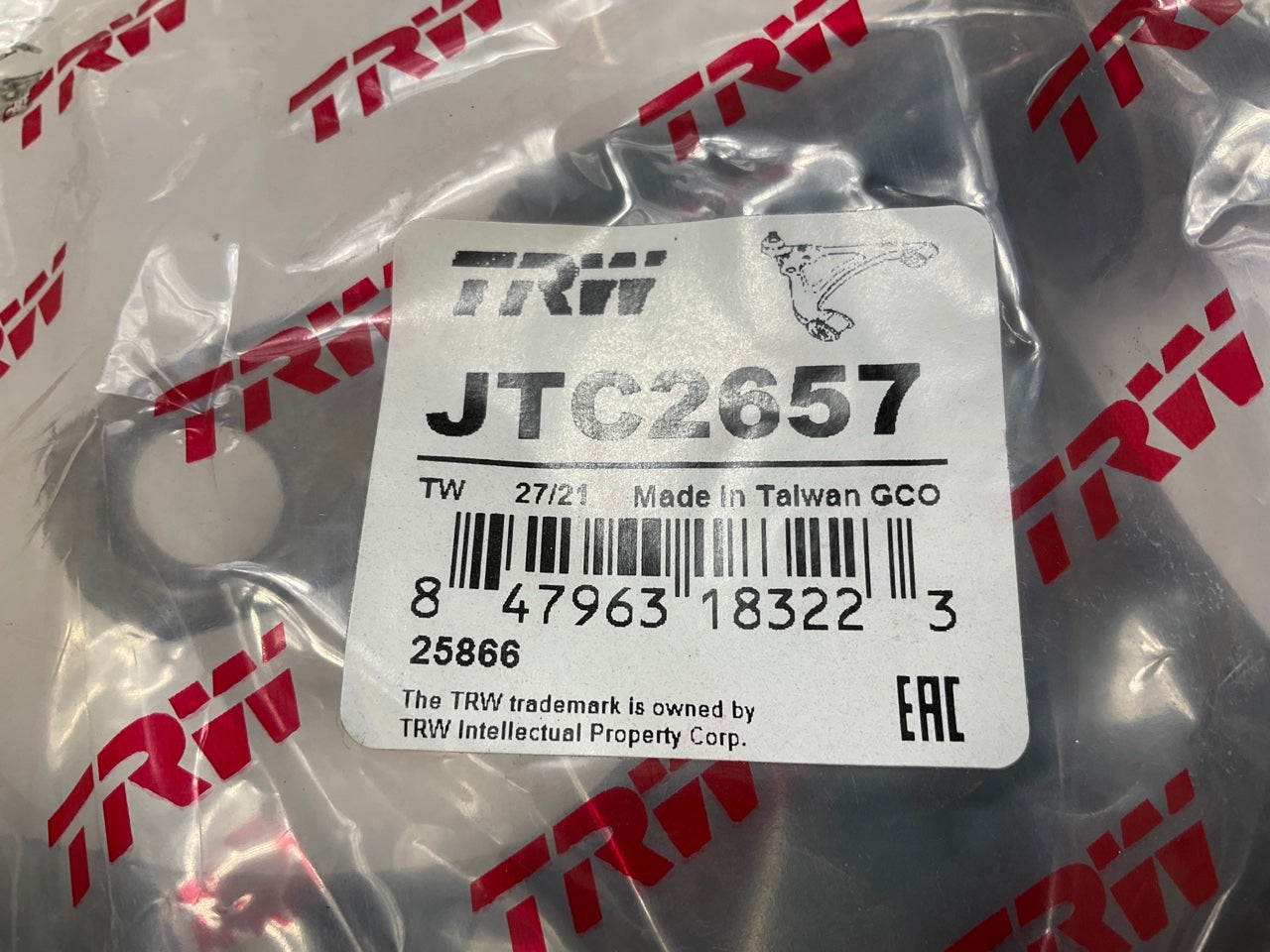 TRW JTC2657 Front Right Lower Suspension Control Arm And Ball Joint Assembly