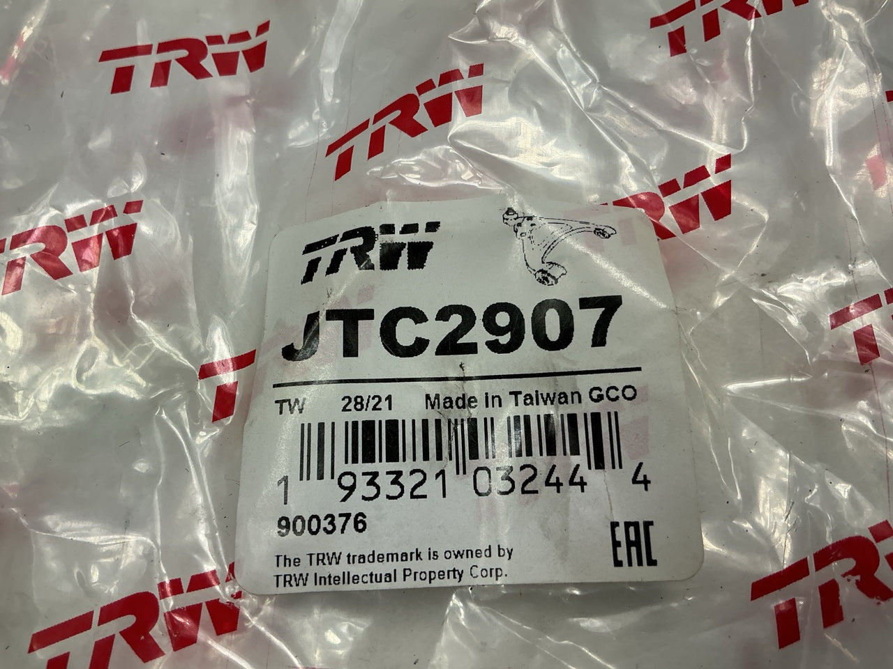 TRW JTC2907 Rear Right Upper Suspension Control Arm And Ball Joint Assembly