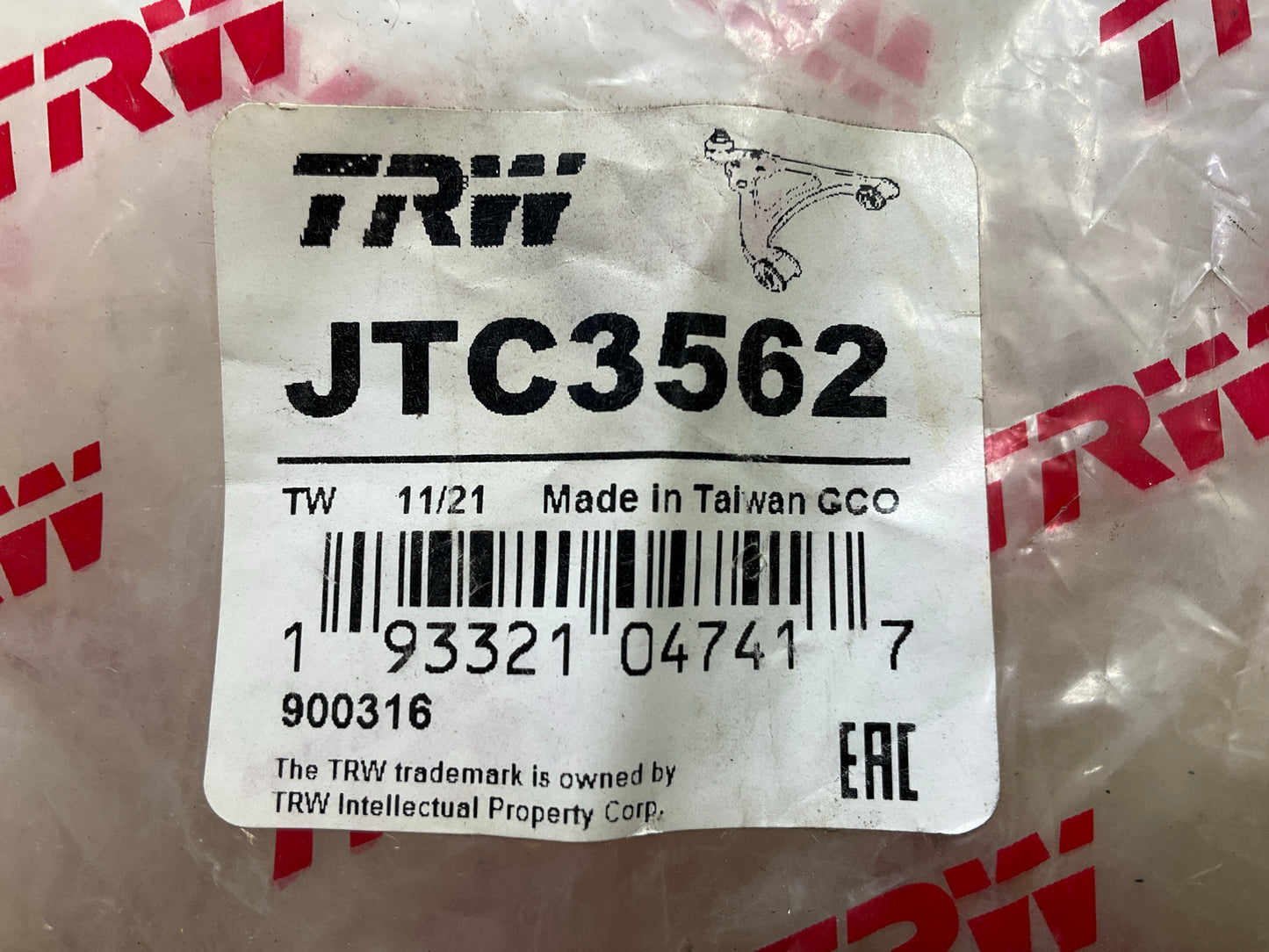 TRW JTC3562 Rear Control Arm 2004-06 Lexus RX330, 2006-07 Higlander