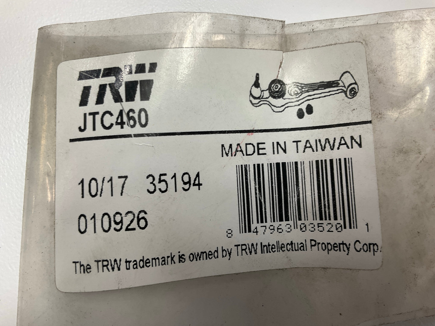 TRW JTC460 Rear Right Upper Control Arm & Ball Joint