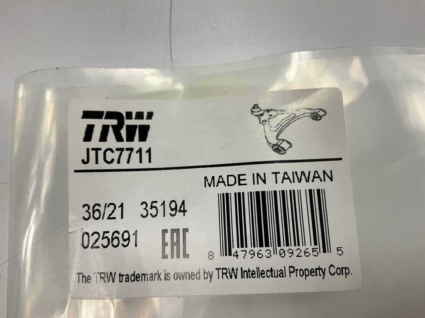 TRW JTC7711 Front Left Upper Suspension Control Arm And Ball Joint Assembly