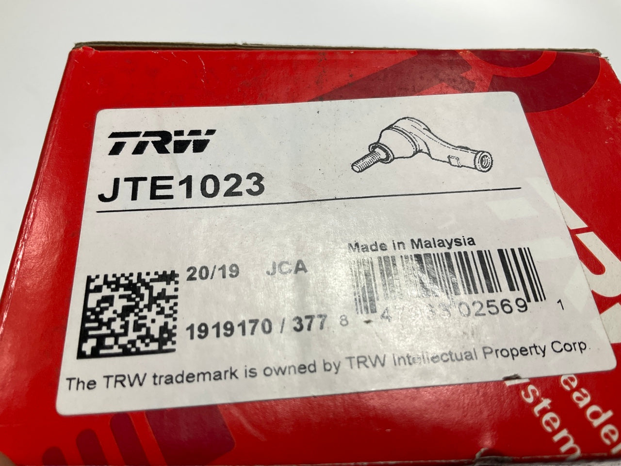TRW JTE1023 Front Outer Steering Tie Rod End