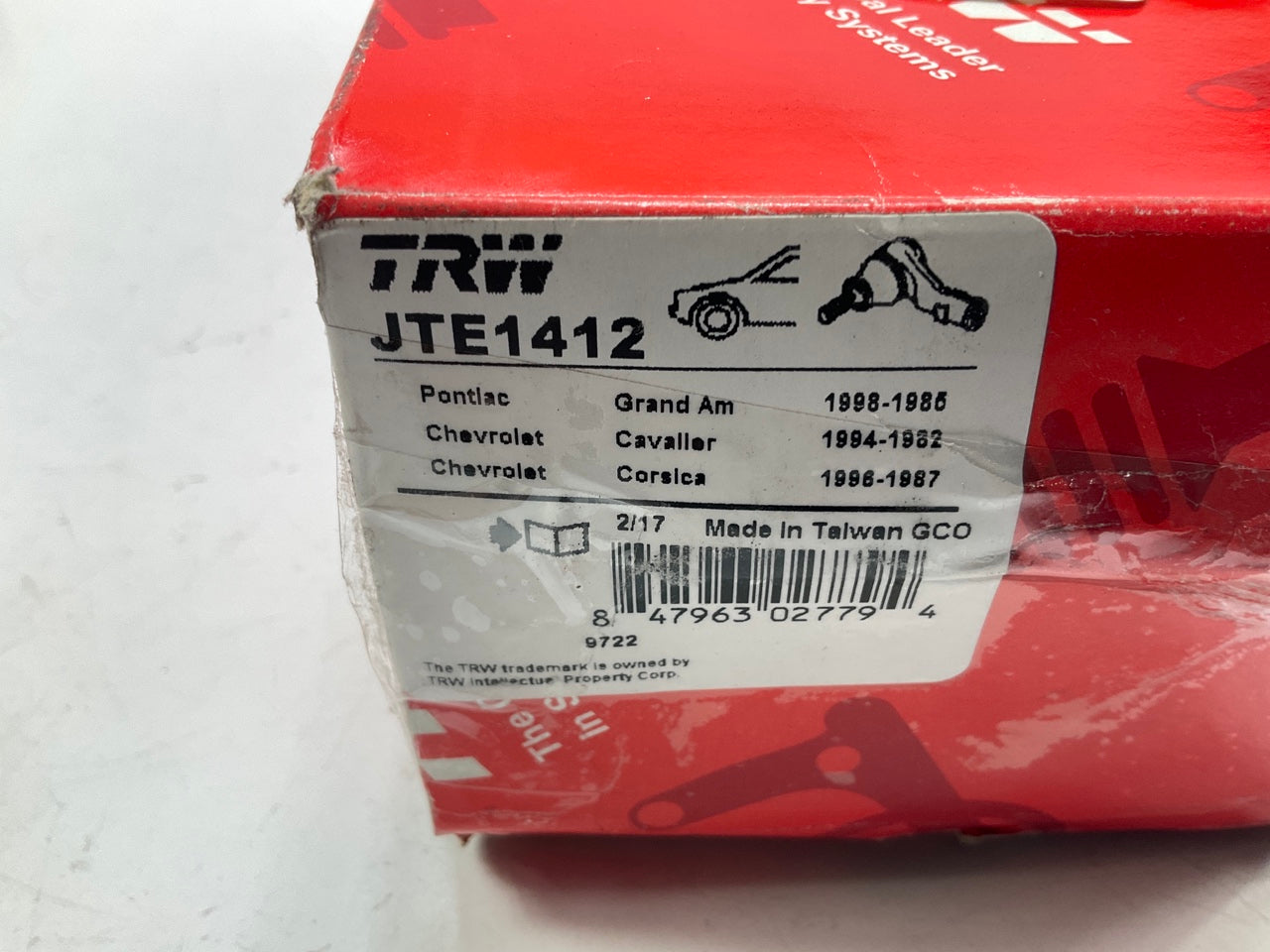 TRW JTE1412 Front Left Steering Tie Rod End